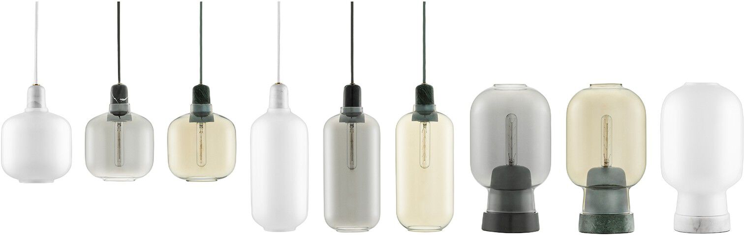 Amp bordlampe hvid