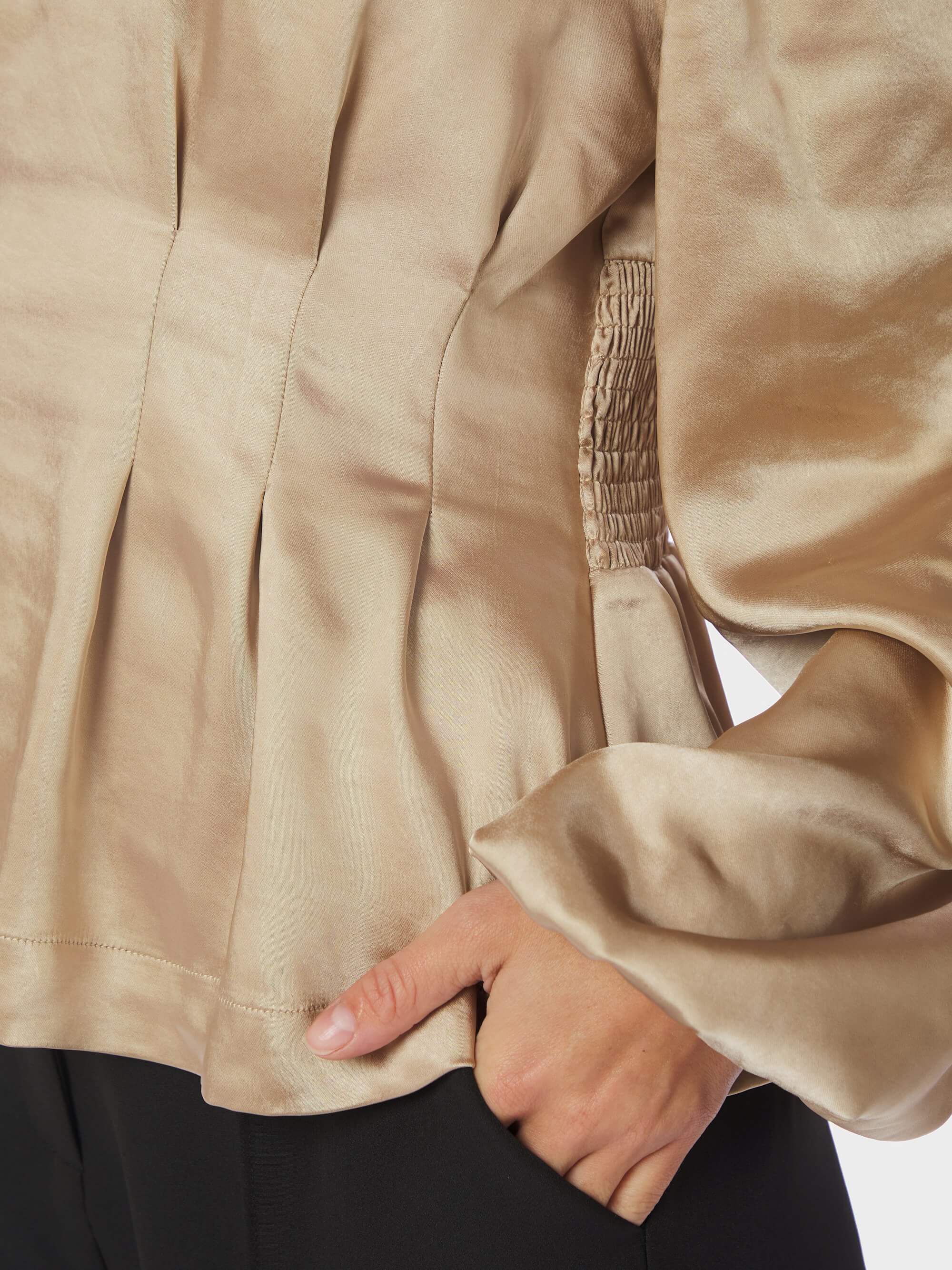 Vanya Crushed Sateen Blouse