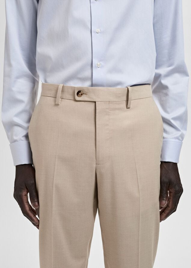 Milan slim-fit suit trousers