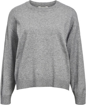 OBJTHESS OZ L/S KNIT O-NECK PULLOVE