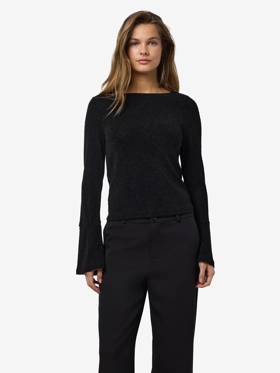 NMGILLY L/S BOATNECK BELLSLEEVE TOP