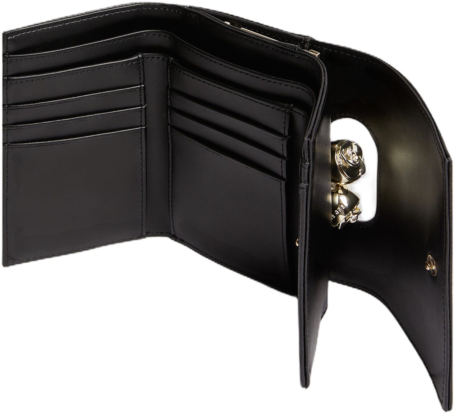 ROOSA Rose Detail Leather Small Bob