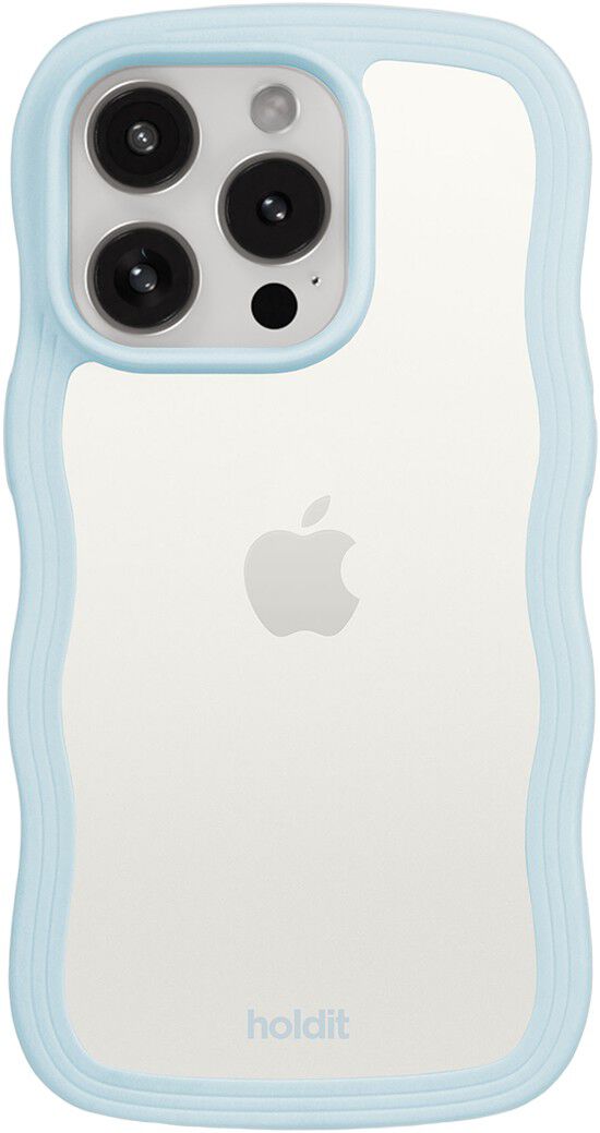 Wavy Case iPhone 15 Pro Max Mineral Blue/Transparent