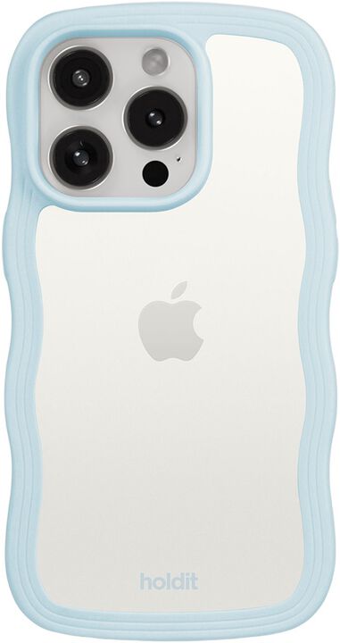 Wavy Case iPhone 15 Pro Max Mineral Blue/Transparent