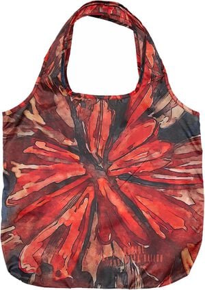 ORANGE FLOWER Grocery Bag