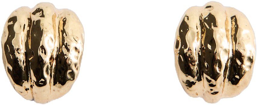 Embossed semi-hoop earrings
