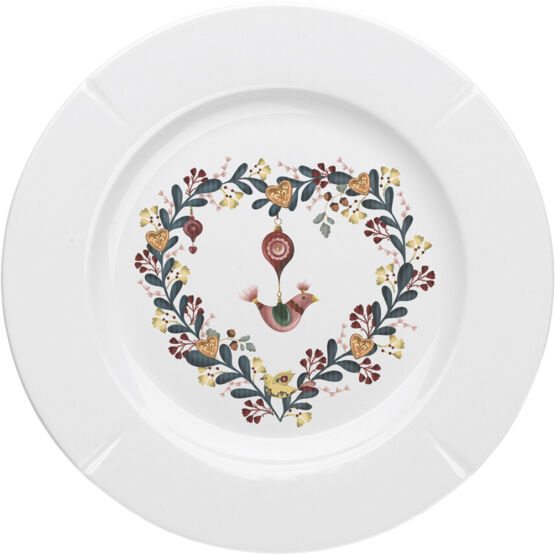 GC Cottage Tallerken &Oslash;19. 5 cm hvid m. deko