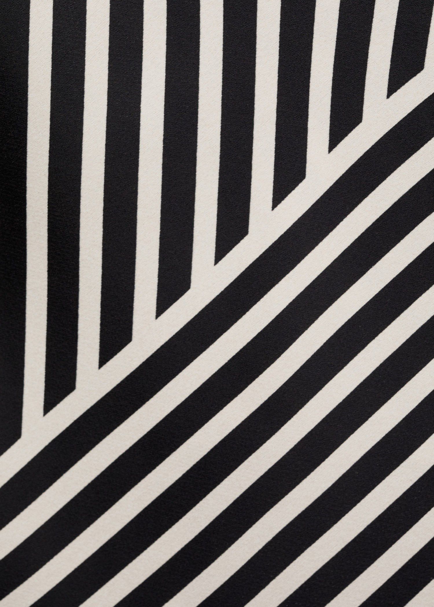 Striped perkins collar blouse