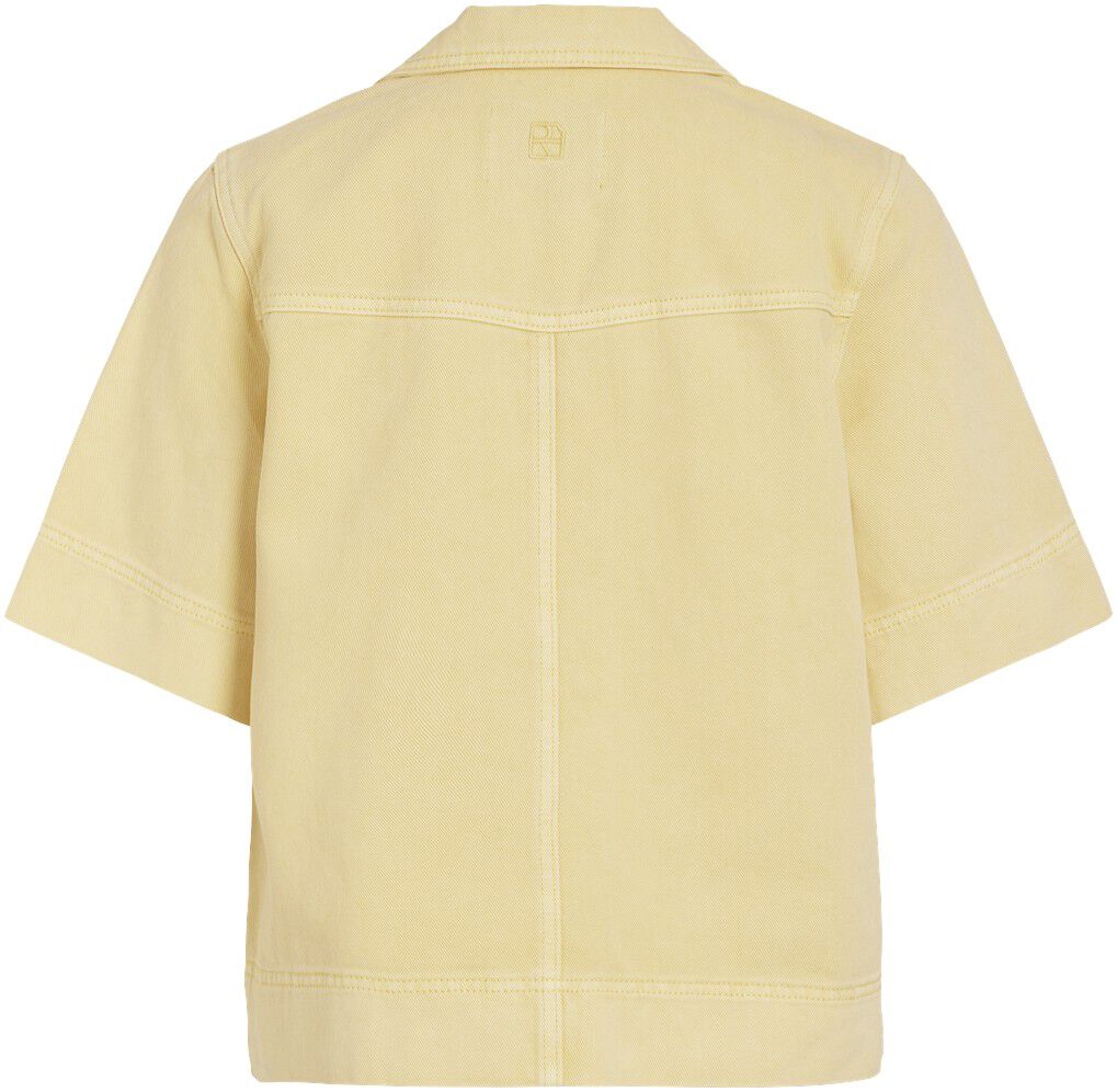 ROUJOLIE 2/4 RESORT COLLAR DENIM SH