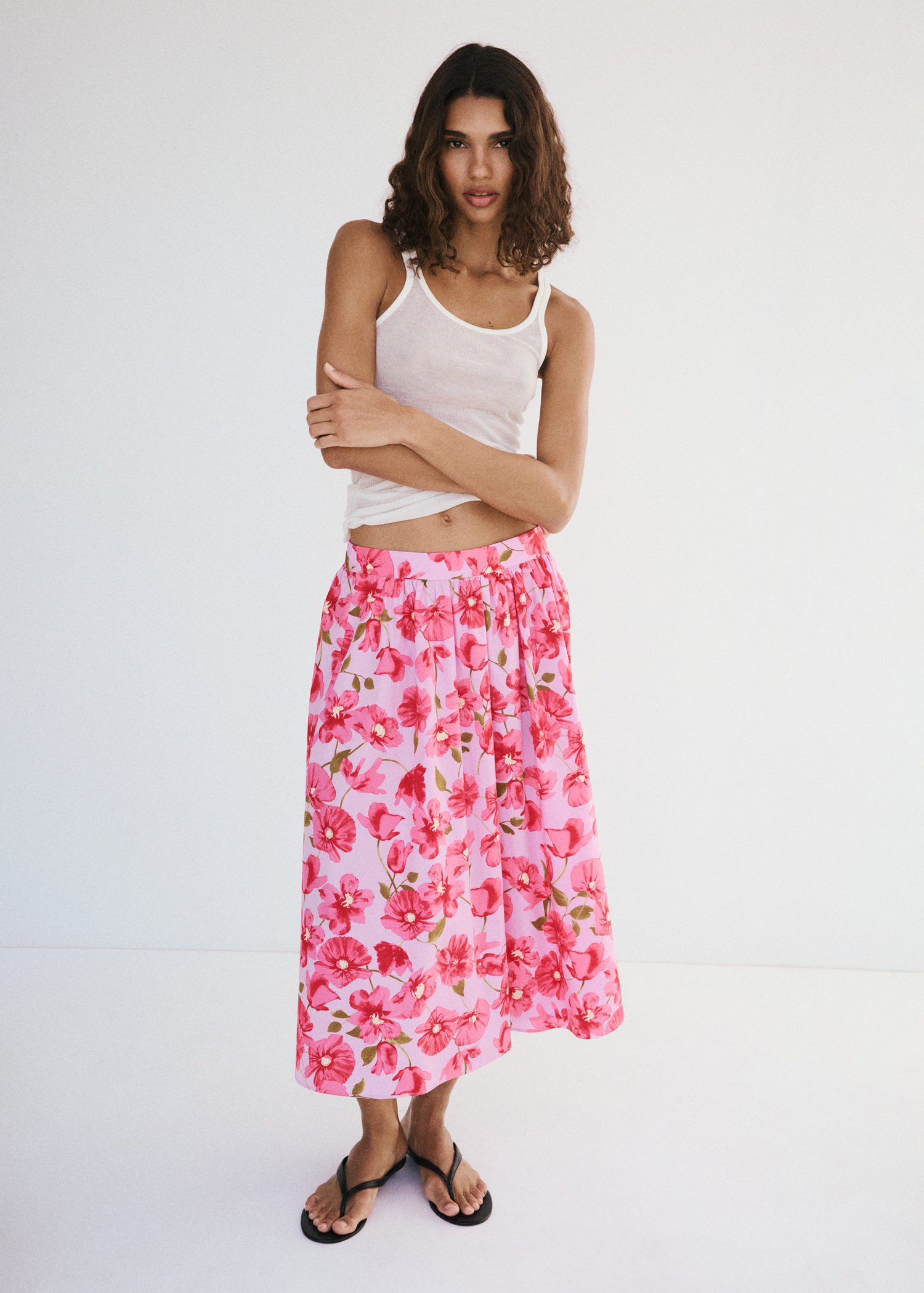Midi skirt 100% cotton