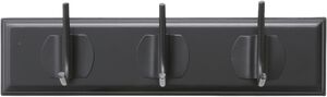 EDGY coat rack, 3 hooks - black w. black finish