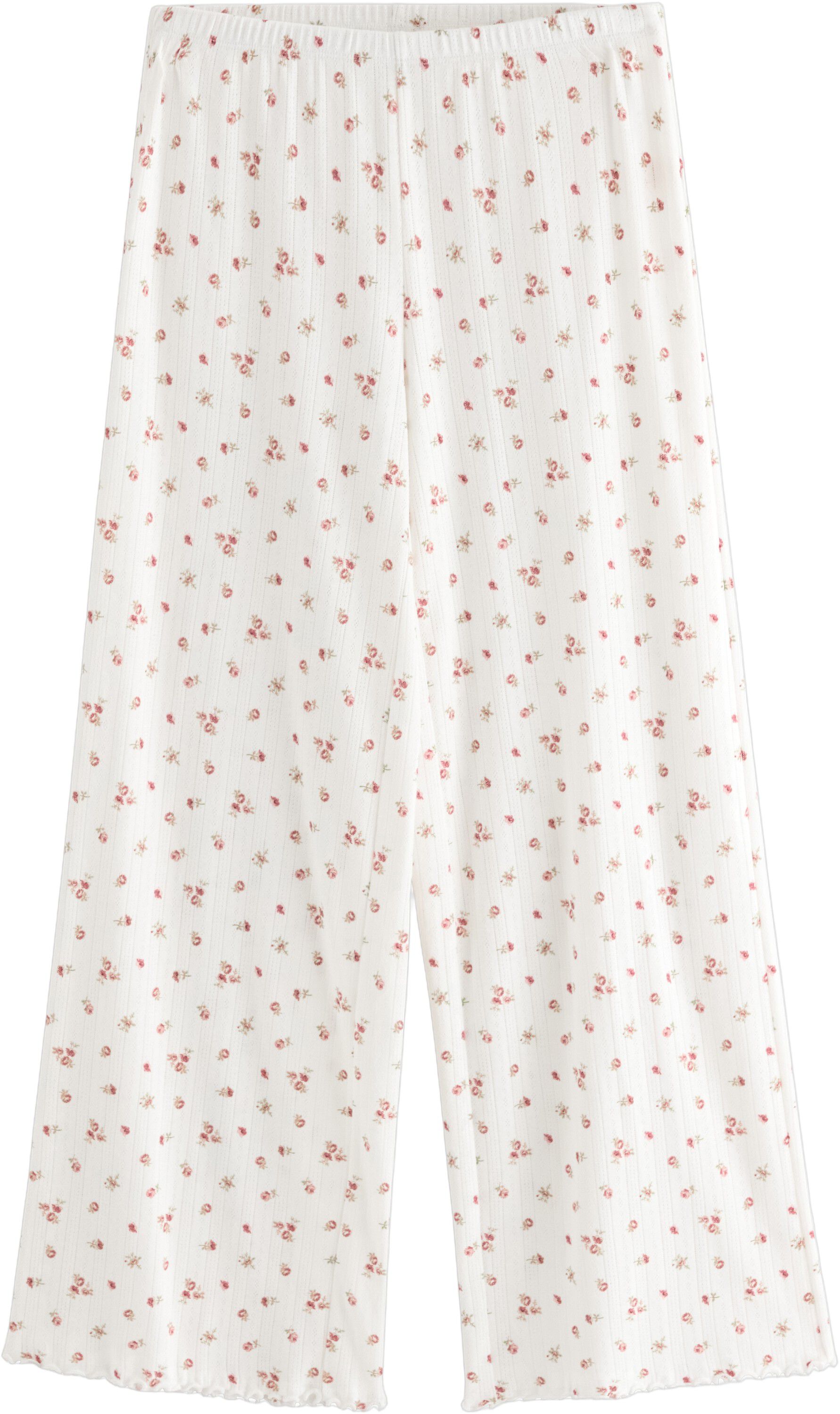Wide pyjama trousers in pointelle w