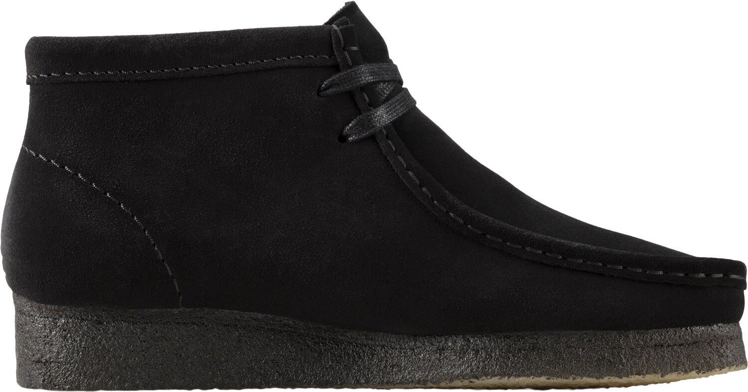 Wallabee Boot. Black Sde, D, 4