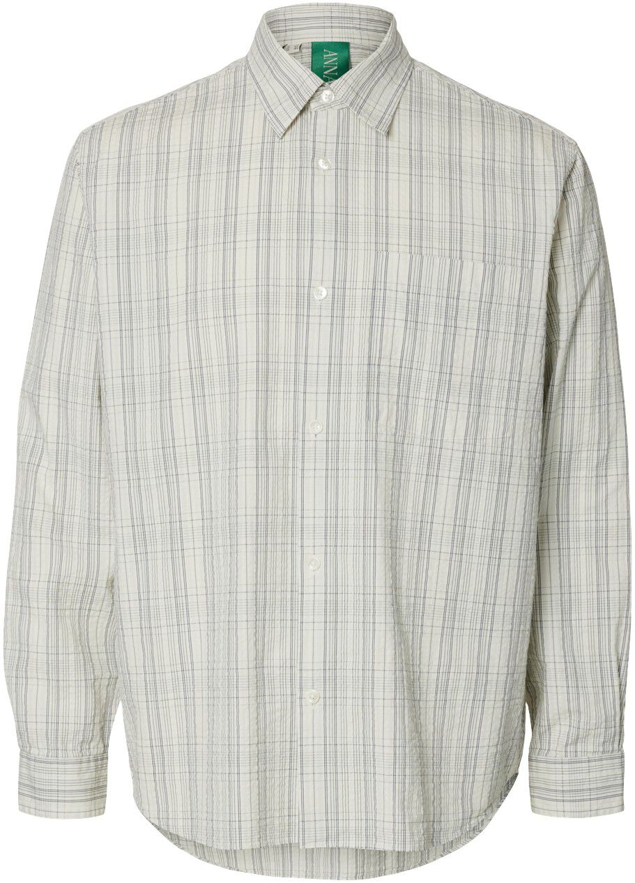 ANRASLUND SEERSUCKER MIX LS SHIRT