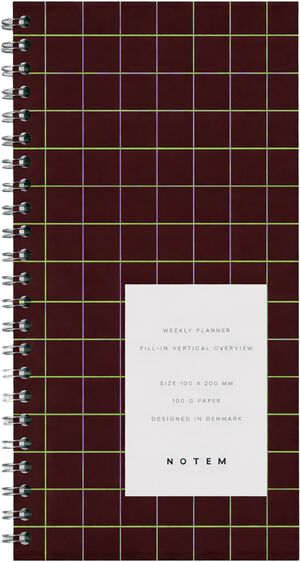 LUCA Weekly wireplanner, Black Check