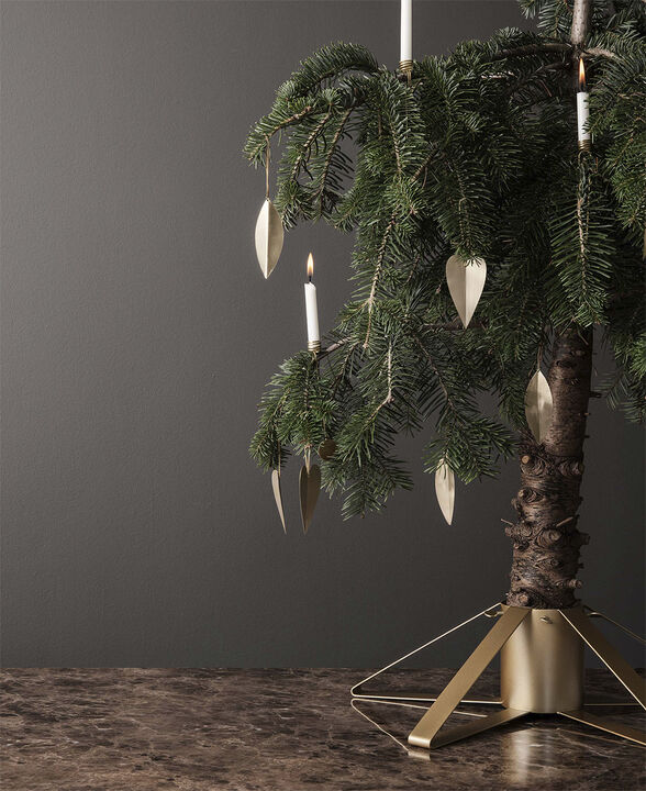 Christmas Tree Foot - Brass