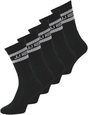 JREBREBEL LOGO TENNIS SOCKS 5 PACK