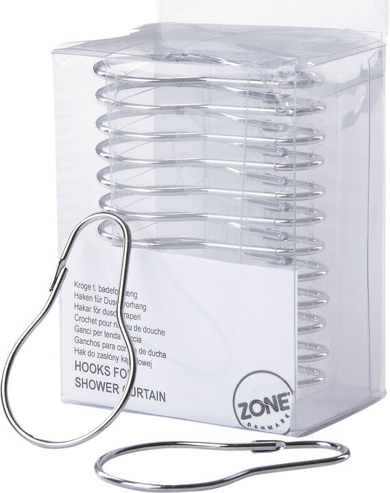 Kroge t. Badeforhæng Sølv - 12 stk.