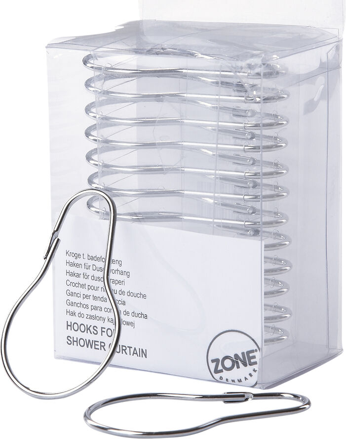 Kroge t. Badeforhæng Sølv - 12 stk.