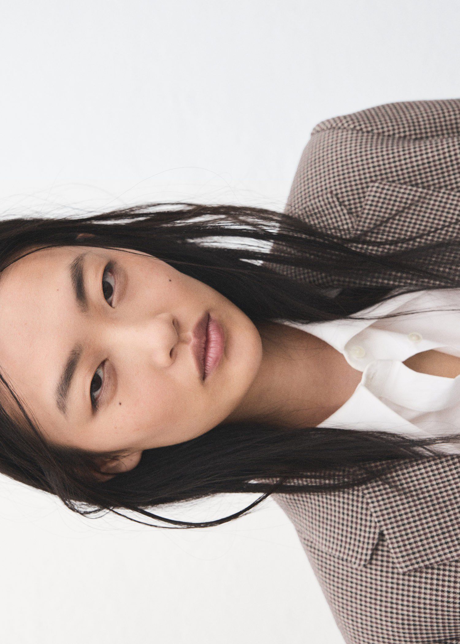 Double-breasted micro-houndstooth j