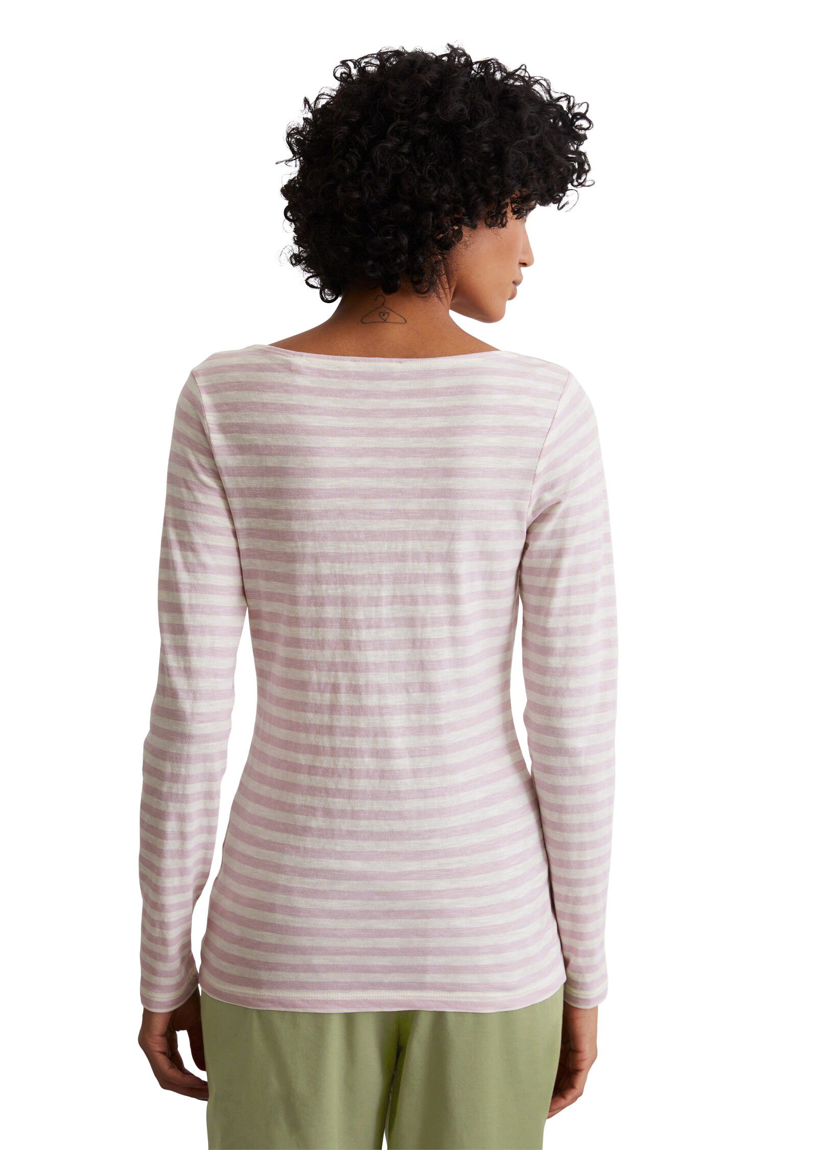 T-shirt, long sleeve, boat neck, st