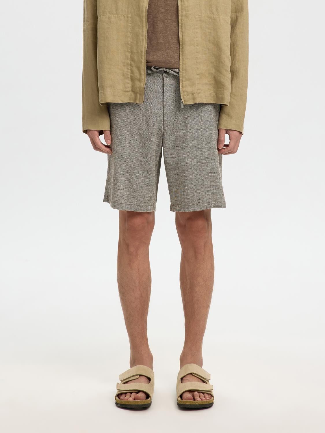 SLHREGULAR-BRODY LINEN BLD SHORTS N