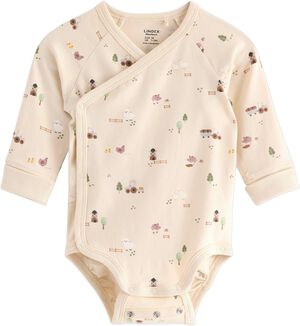 Långärmad omlottbodysuit i mjuk o