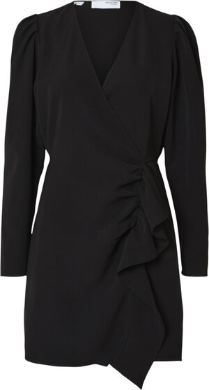 SLFSINE LS SHORT RUFFLE DRESS B