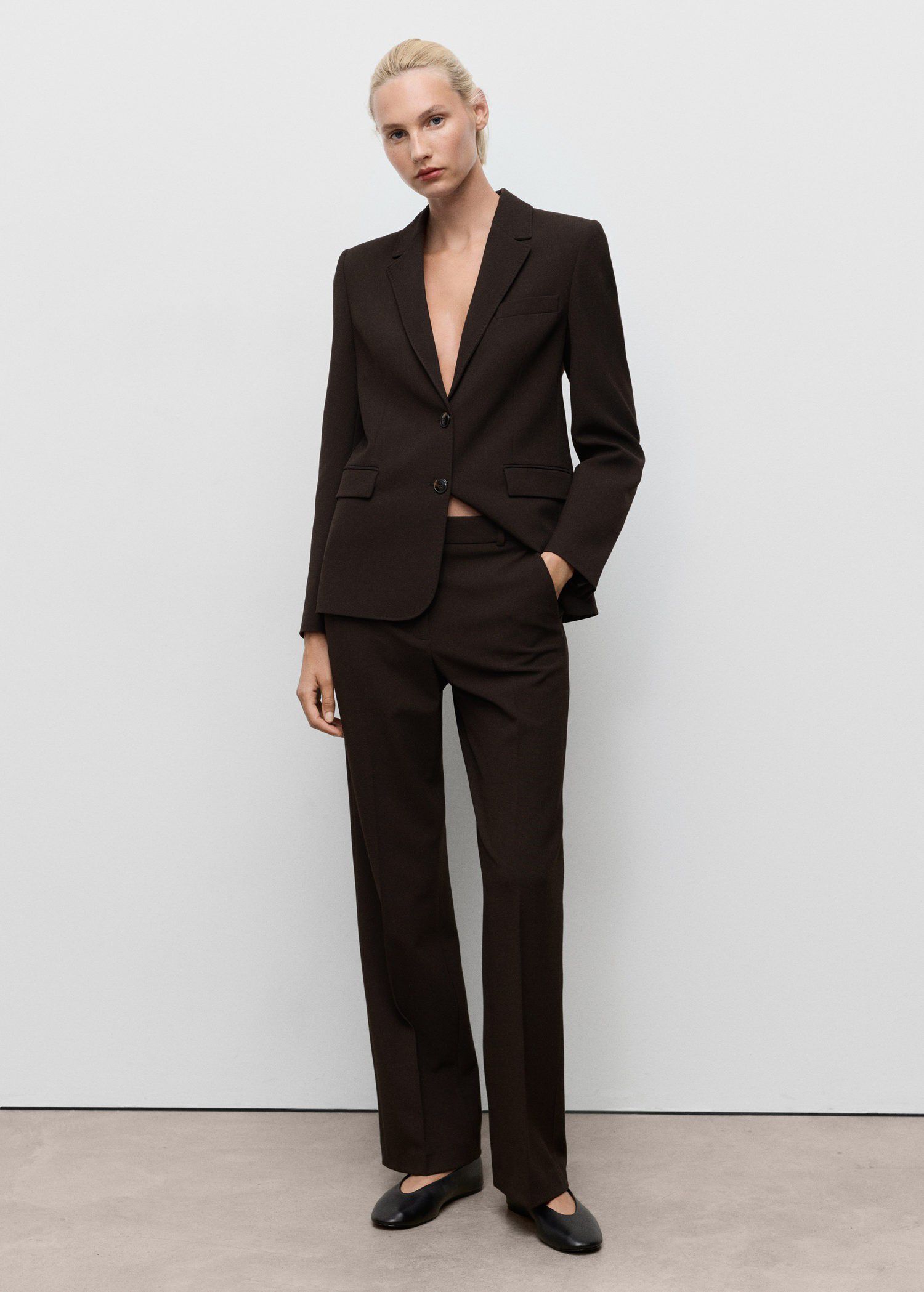 Straight-fit suit trousers