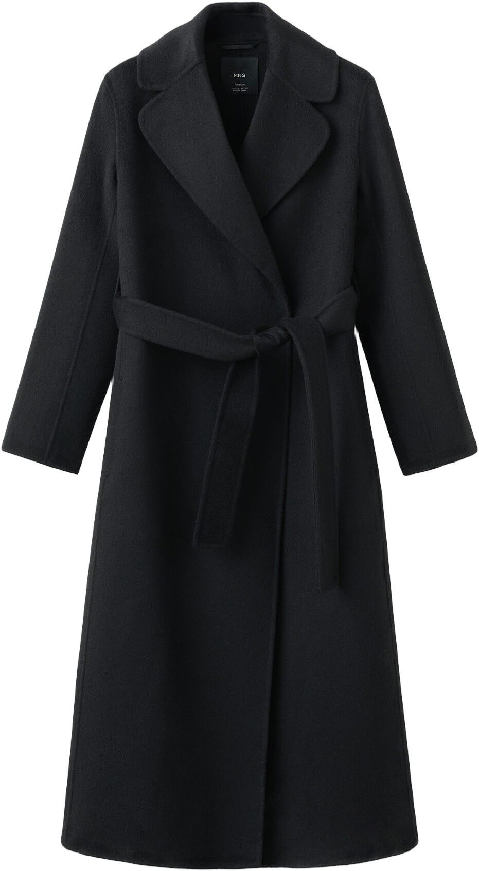 Handmade wool coat with belt