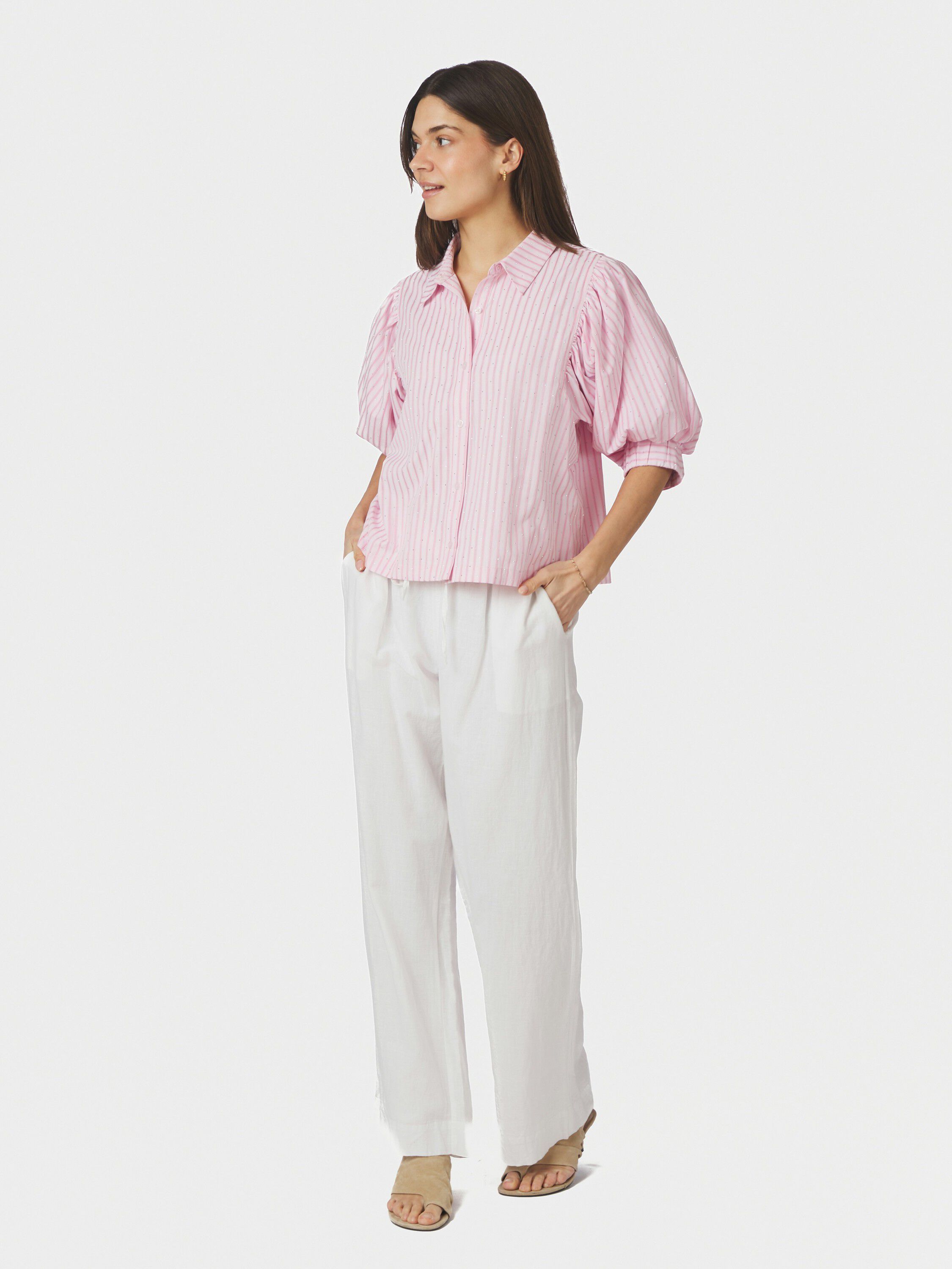 Etta Soft Stripe Stone Shirt