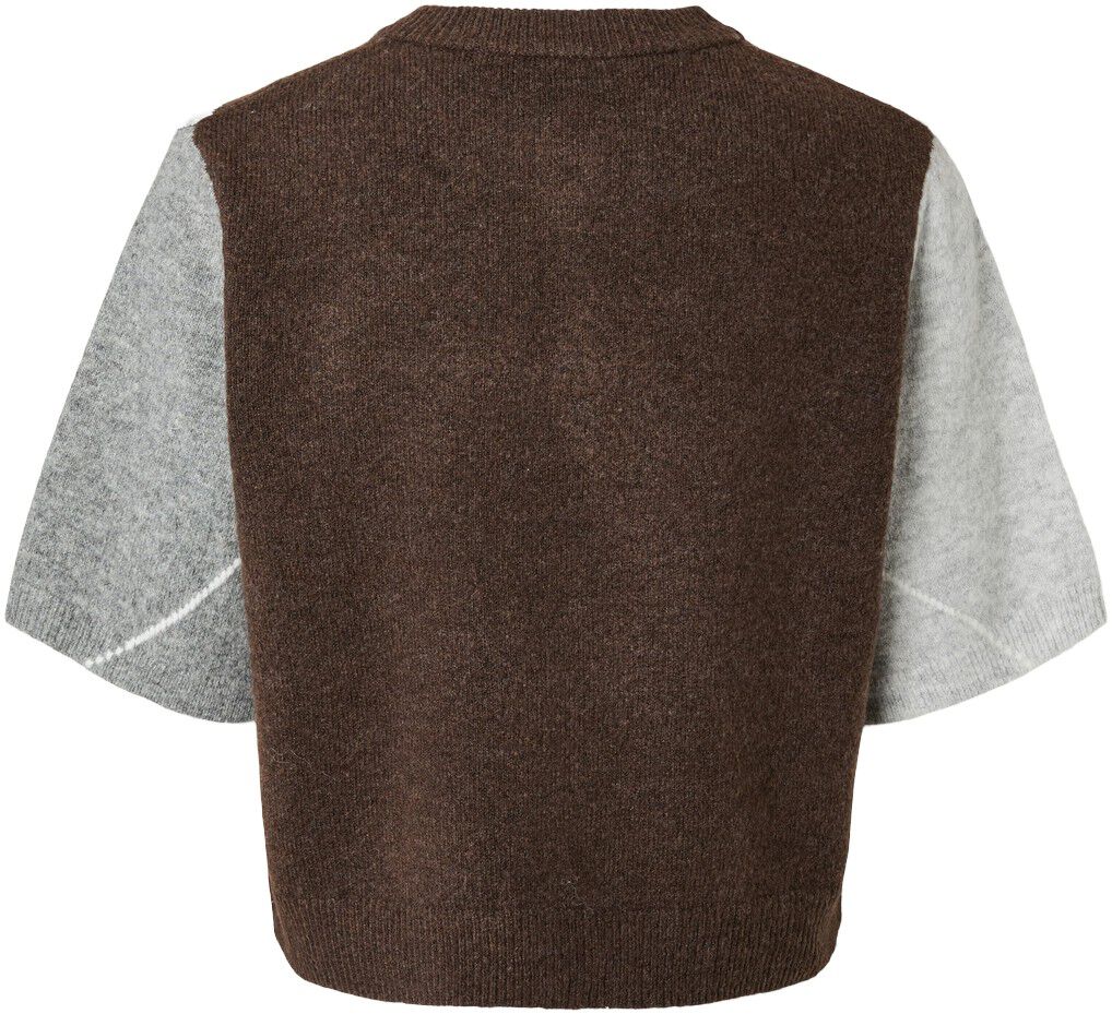 Pcsally Ss Knit Check Cardigan Bc