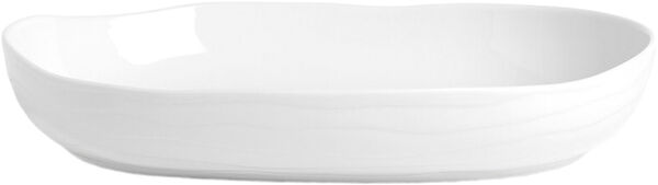 Boulogne fad rektangulært, hvid L36