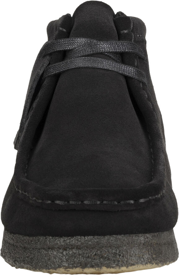 Wallabee Boot. Black Sde, D, 4
