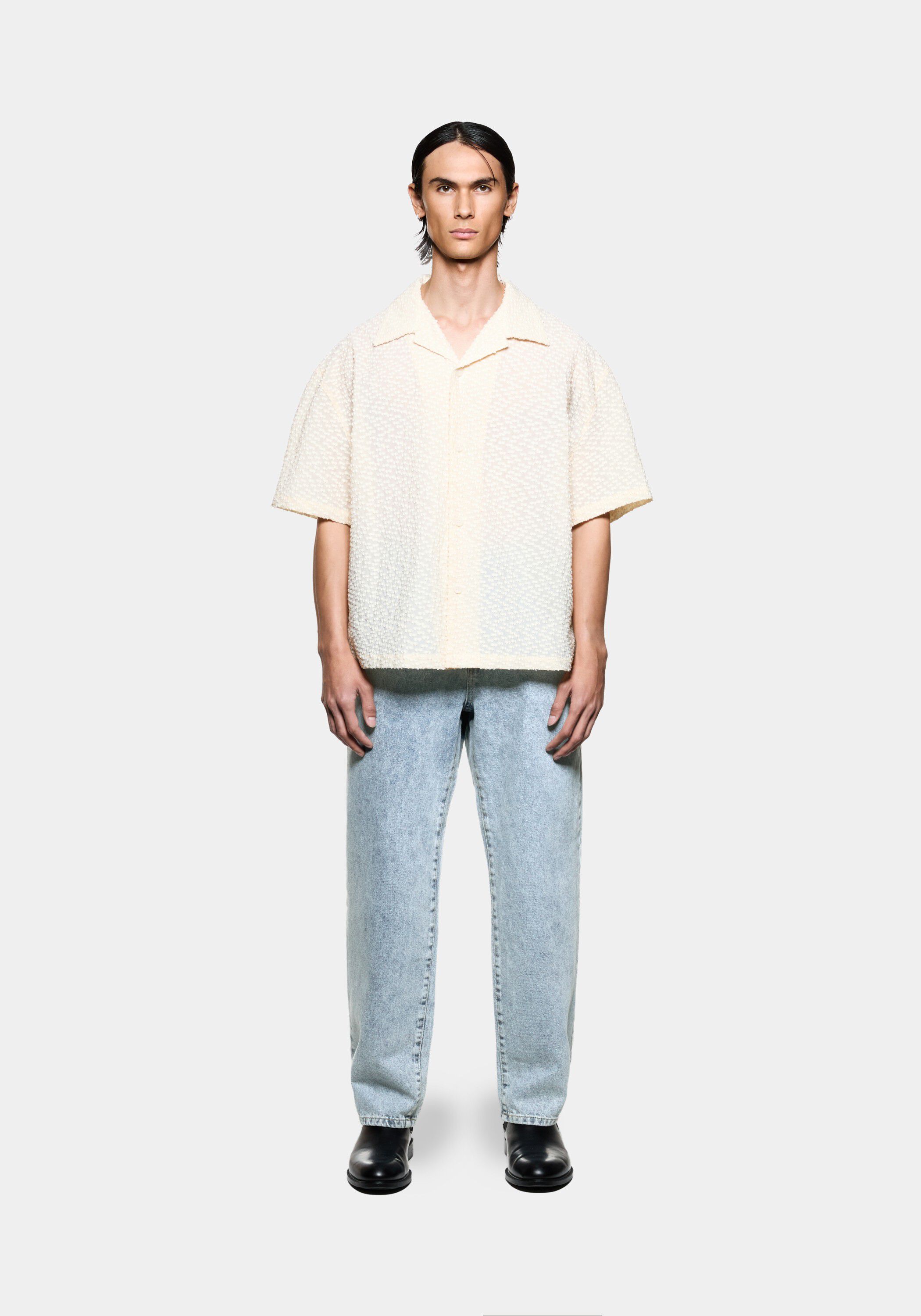 RIBBON JACQUARD BOX DRESS SHIRT