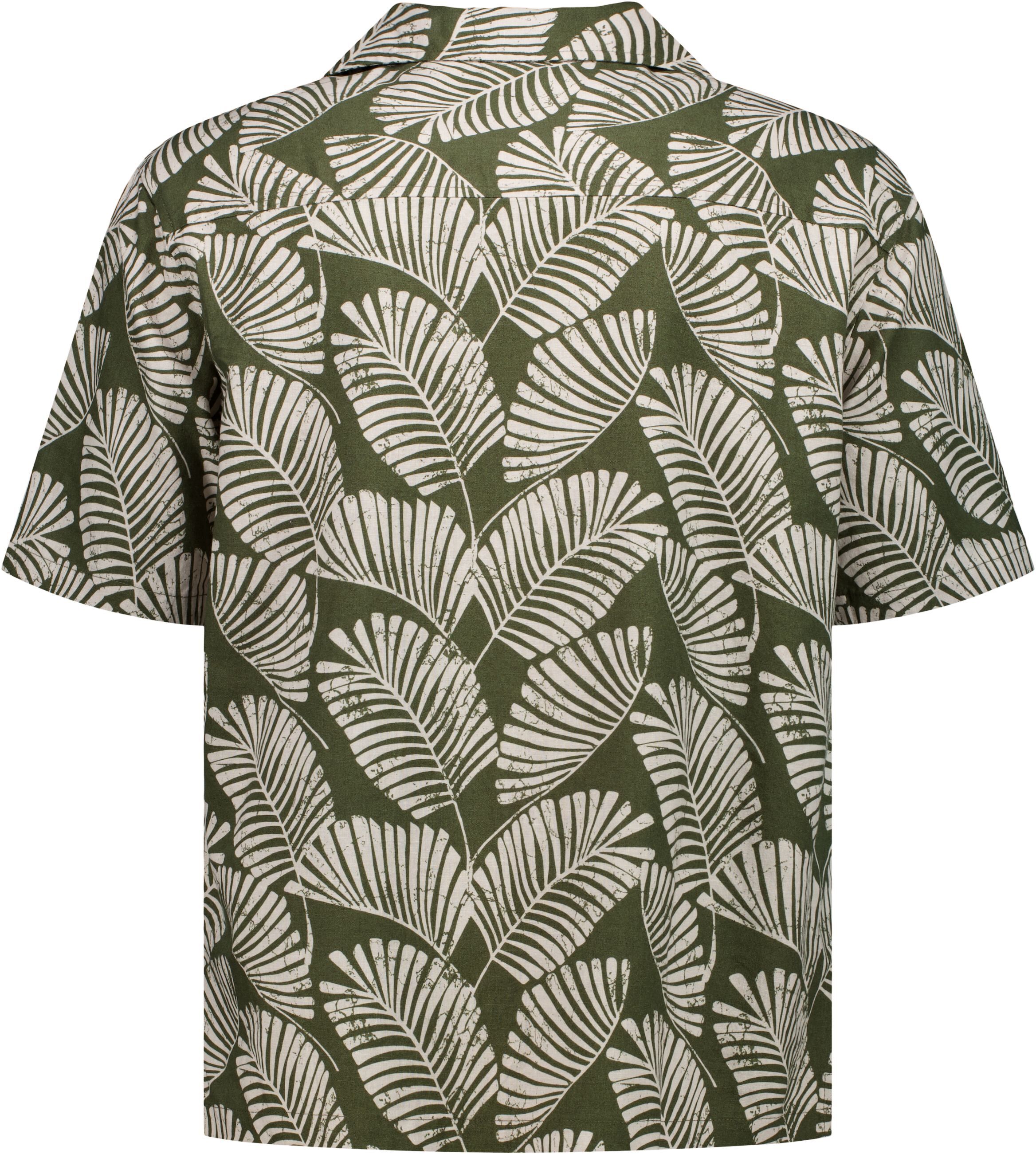 Linen Mix Printed Skjorte