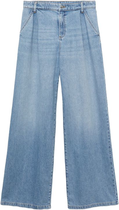 Wideleg pleated jeans
