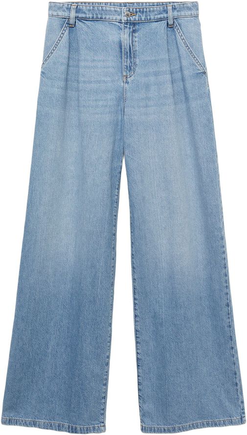 Wideleg pleated jeans