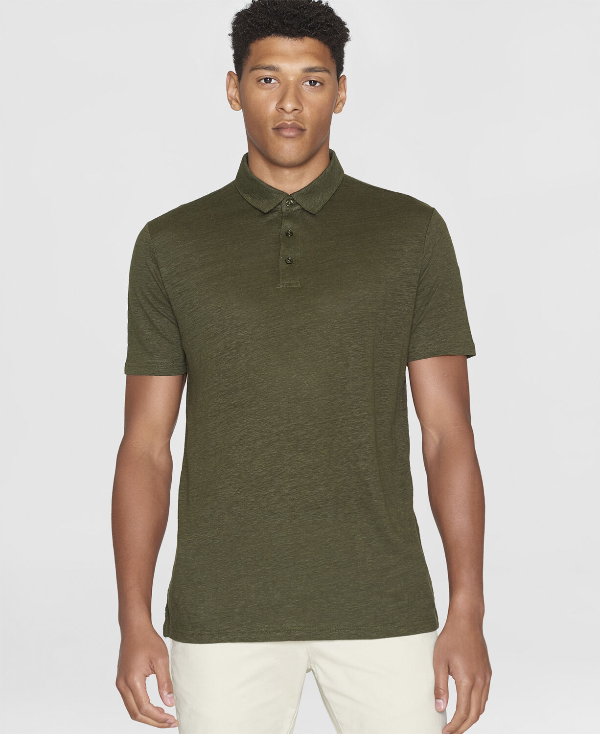 Regular linen polo - GOTS/Vegan