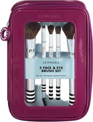 5-Piece Face & Eye Brush Set - S&aelig;t med b&oslash;rster