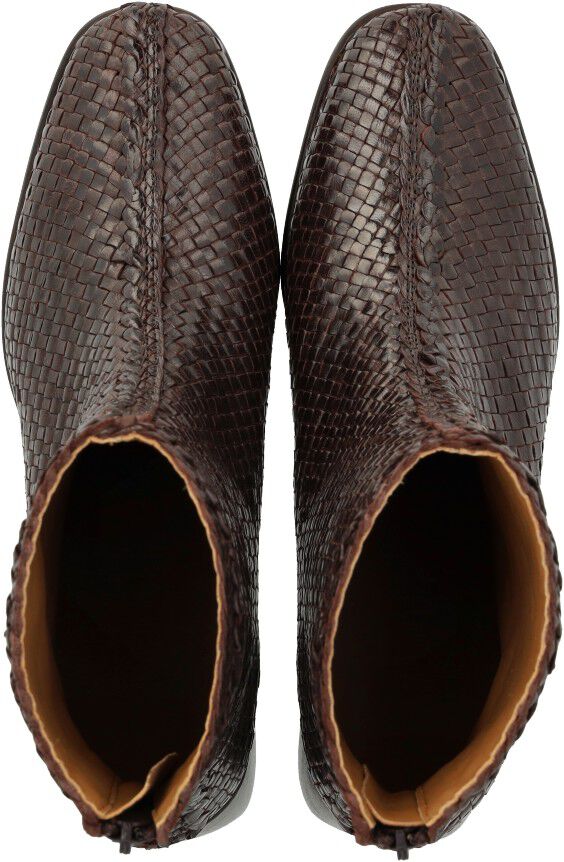 H&aring;ndflettet l&aelig;derst&oslash;vlet med skulpt