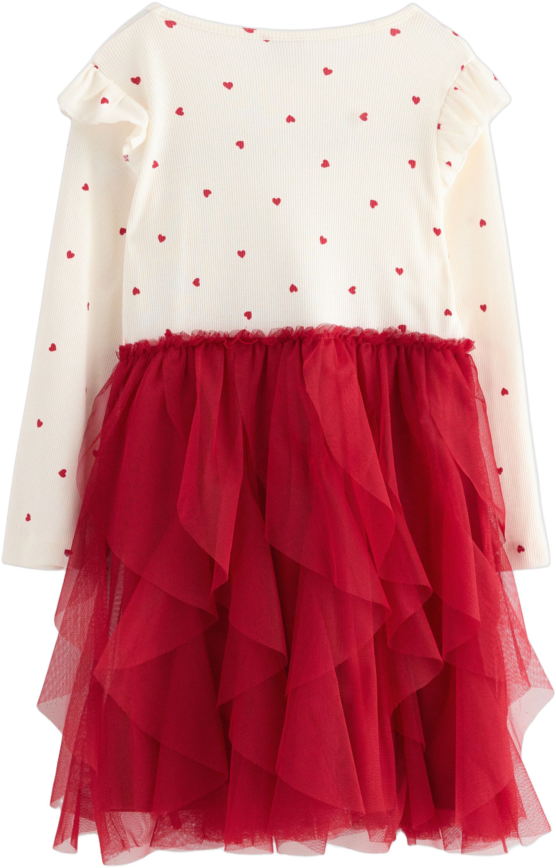 Myk kjole i ribbestrikket jersey og