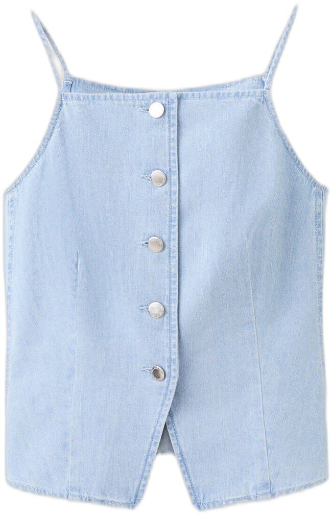 Denim buttoned gilet