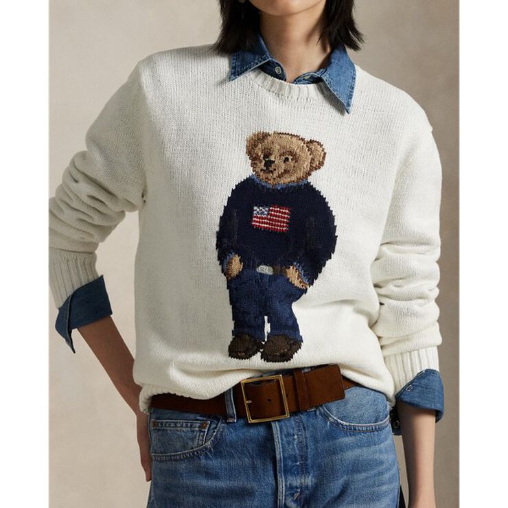 Polo Bear Linen-Cotton Sweater