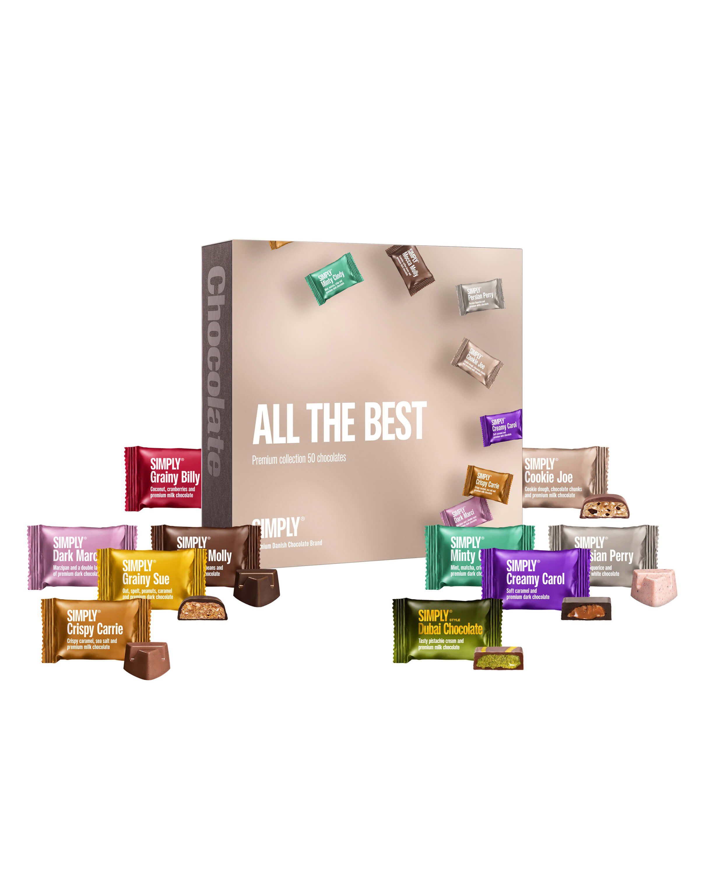 Simply&reg; ALL THE BEST chokolade&aelig;ske (500g)