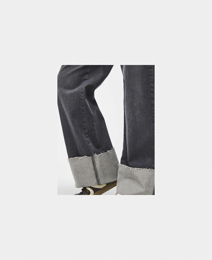 PCPIL HW STRAIGHT FOLD UP JEANS