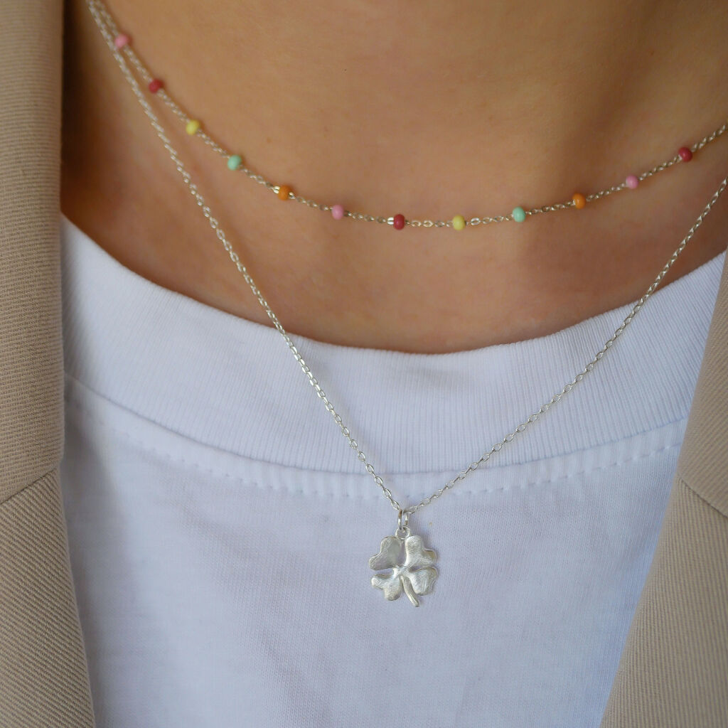 Necklace, Organic clover