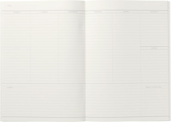 Weekly planner notesbog, mørk grøn