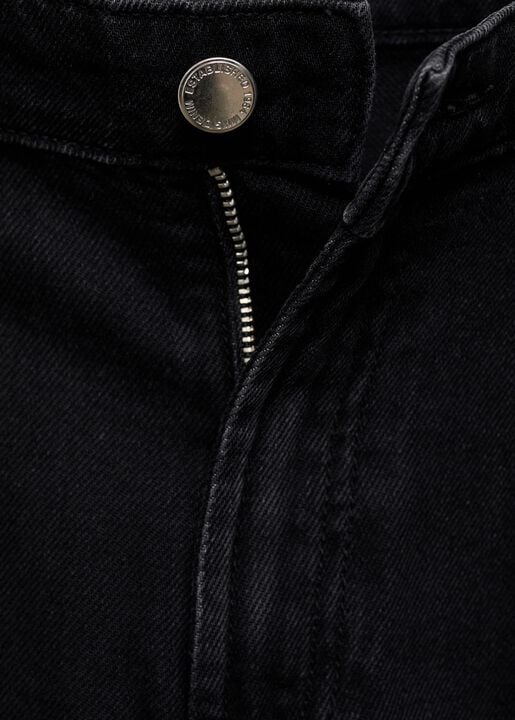 Pleated denim Bermuda shorts