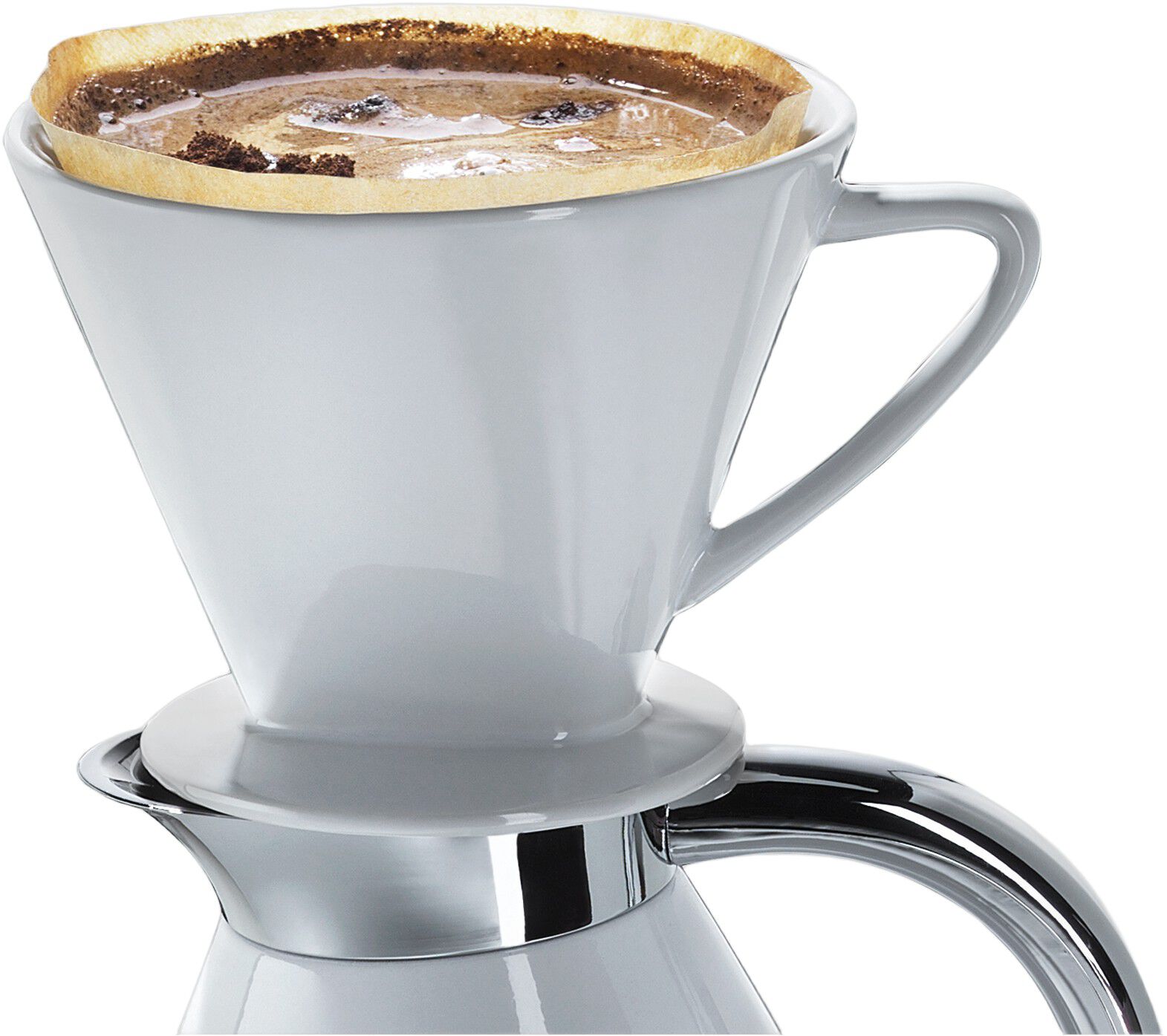 Kaffetragt m/studs str. 4, hvid
